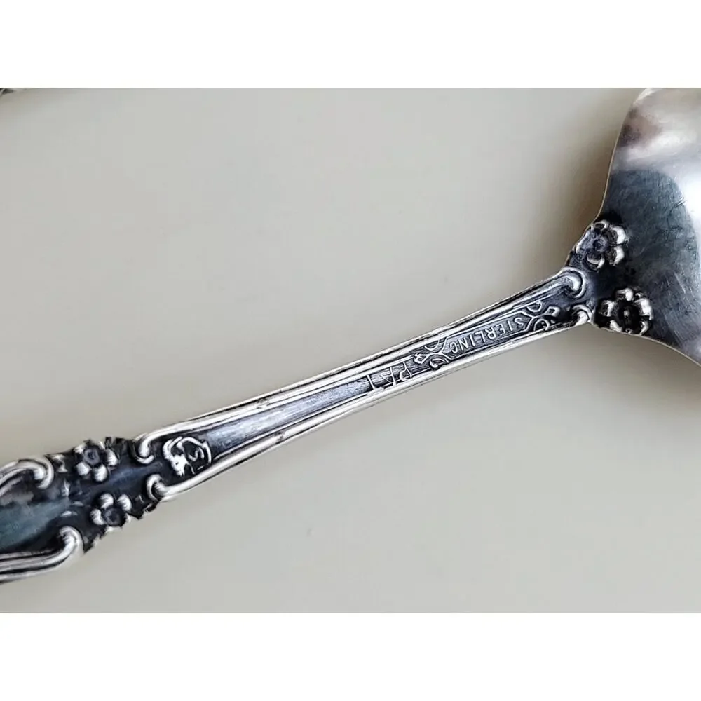 Rare Simpson Hall Miller Company Sterling Salt Spoon Set of 6 Spoons Descontinue